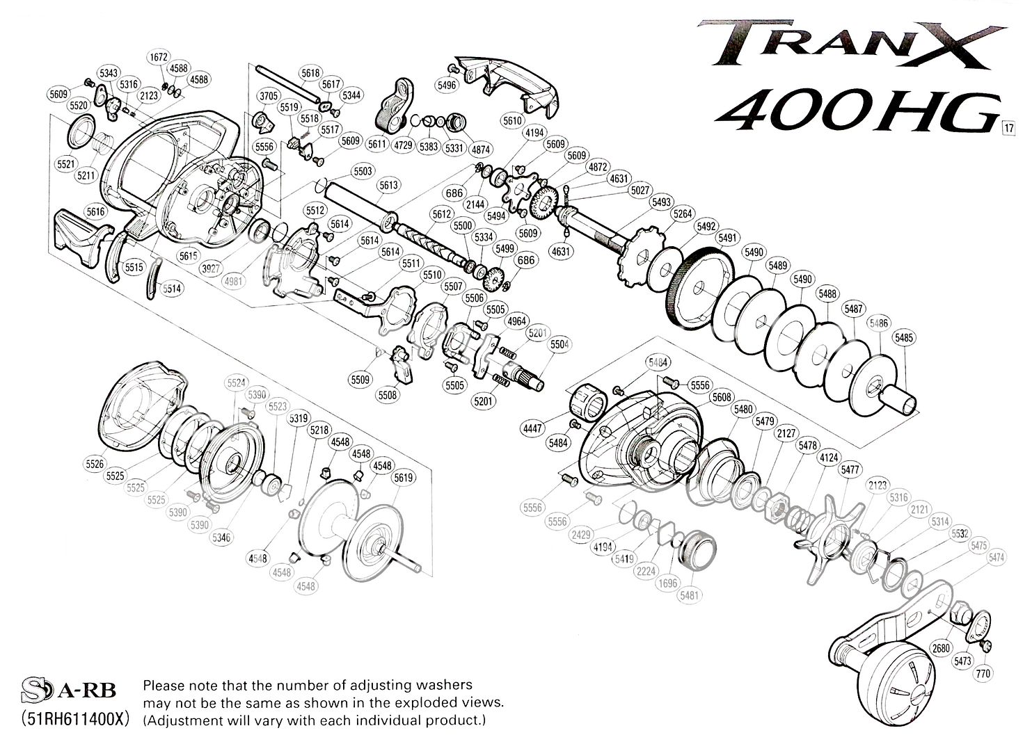Shimano Reel Baitcast TranX 400 HG Right Hand (0119) 22255210119 eBay
